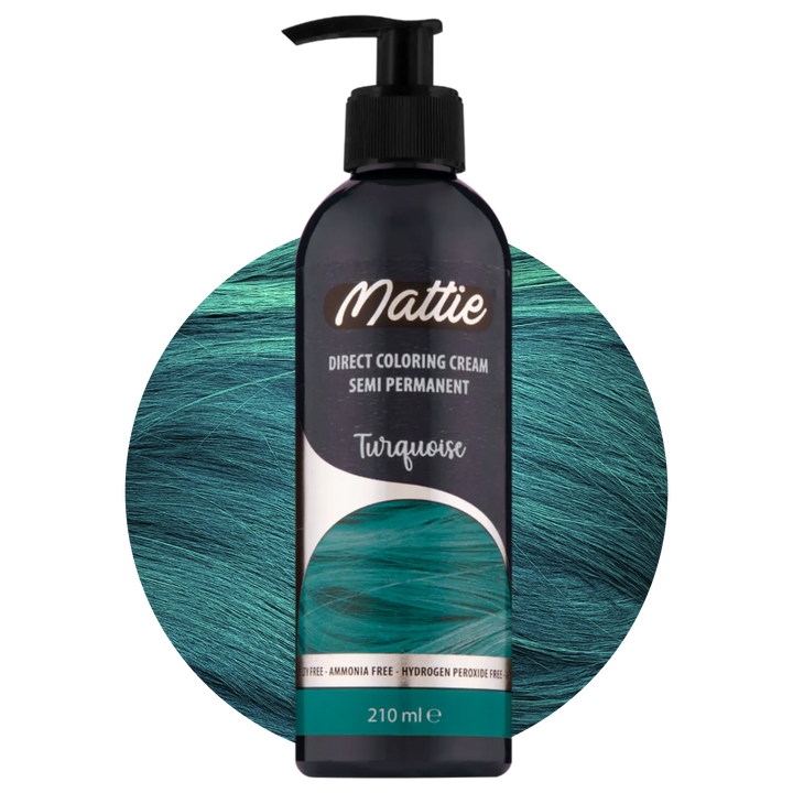 Mattie Turquoise - Crème De Coloration Directe Semi-Permanente Végane 210 ml