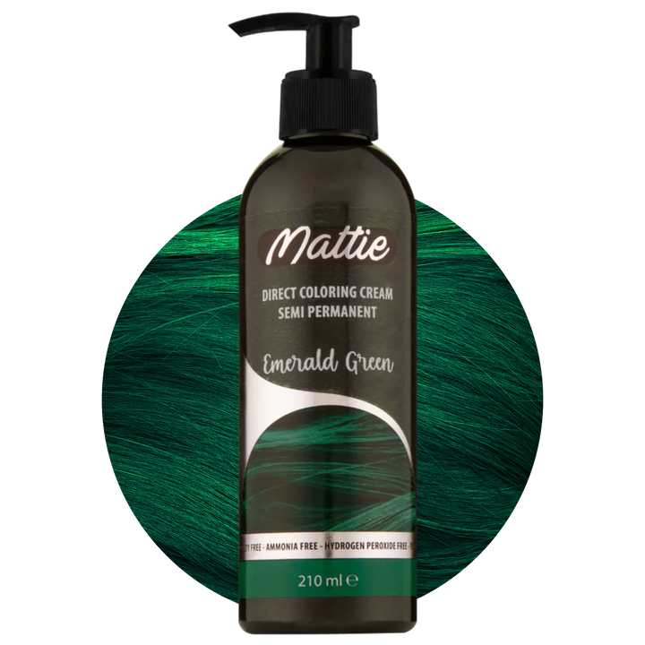 Mattie Emerald Green - Végane Coloration Semi-Permanente Coloration Directe Crème 210 ml