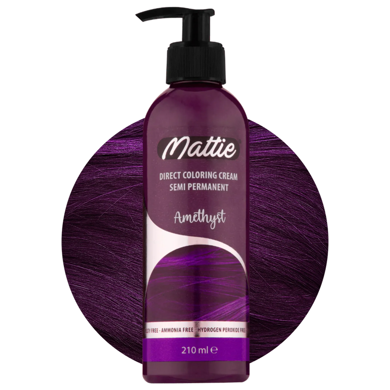 Mattie Amethyste - Crème Colorante Direct Vegan Semi-Permanente 210ml