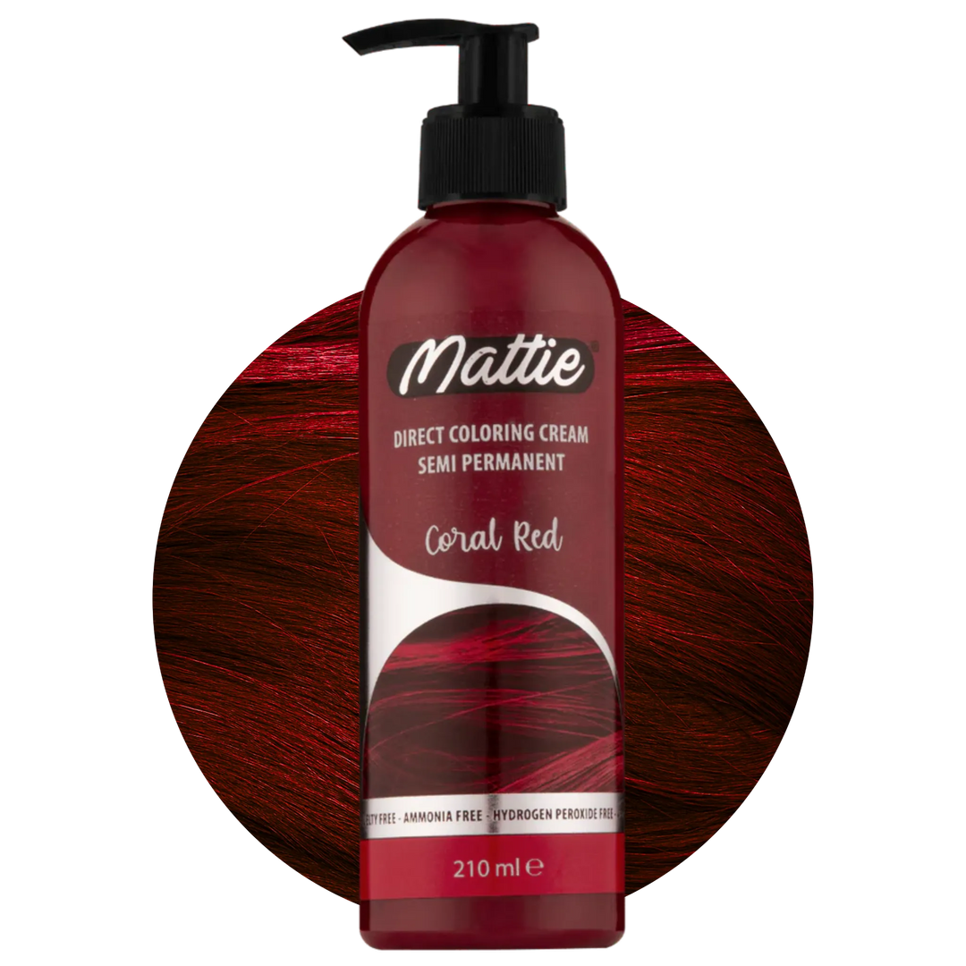Mattie Coral Red - Végane Coloration Semi-Permanente Coloration Directe Crème 210 ml