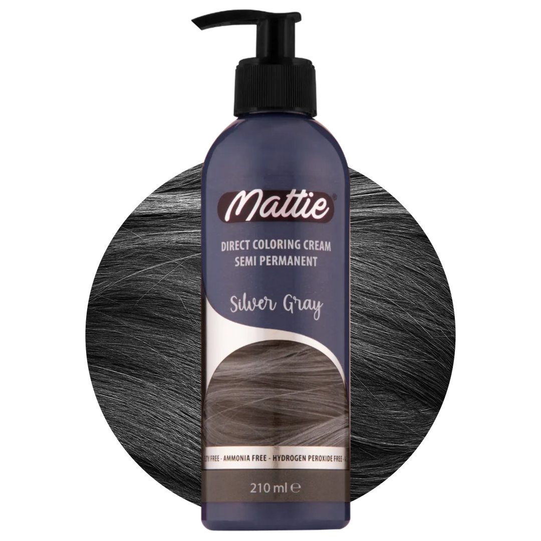 Mattie Silver Gray - Vegan Semi-Permanent Direct Dye Hair Color Cream 210 ml