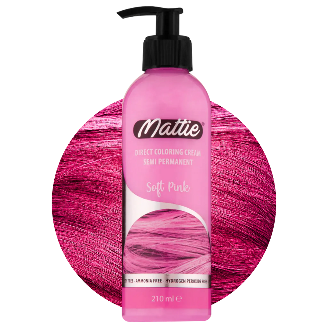 Mattie Soft Pink - Crème De Coloration Végane Semi-Permanente Coloration Directe 210 ml