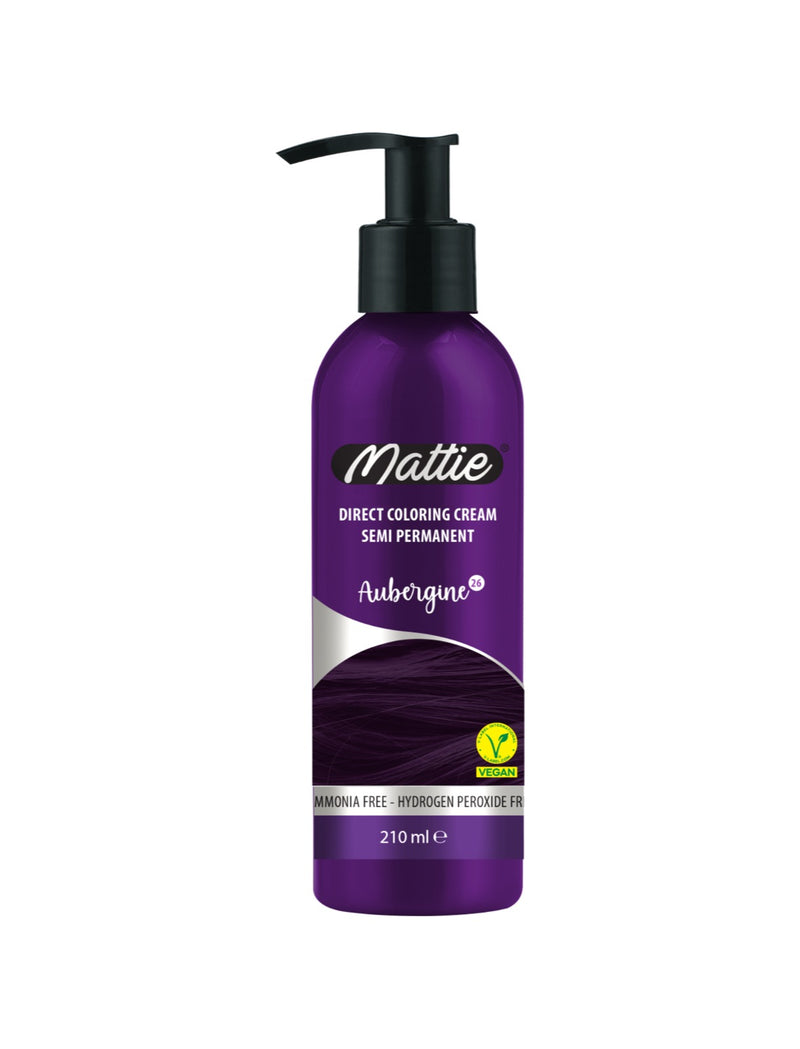 Mattie Aubergine - Direct Vegan coloring cream Semi-permanent 210ml