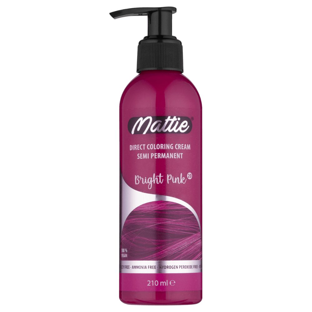 Mattie Bright Pink - Crème De Coloration Semi-Permanente Coloration Directe Végane 210 ml