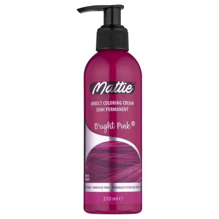 Mattie Bright Pink - Crème De Coloration Semi-Permanente Coloration Directe Végane 210 ml