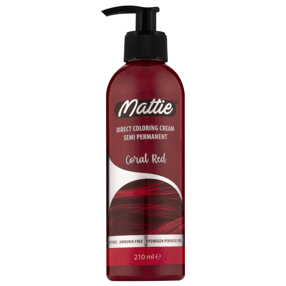 Mattie Coral Red - Végane Coloration Semi-Permanente Coloration Directe Crème 210 ml