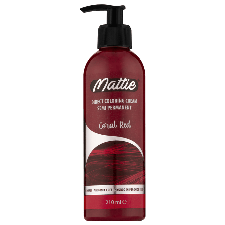 Mattie Coral Red - Végane Coloration Semi-Permanente Coloration Directe Crème 210 ml