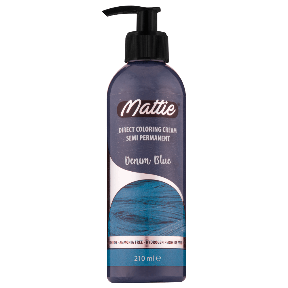 Mattie Denim Blue - Végan Crème De Coloration Semi-Permanente Coloration Directe 210 ml