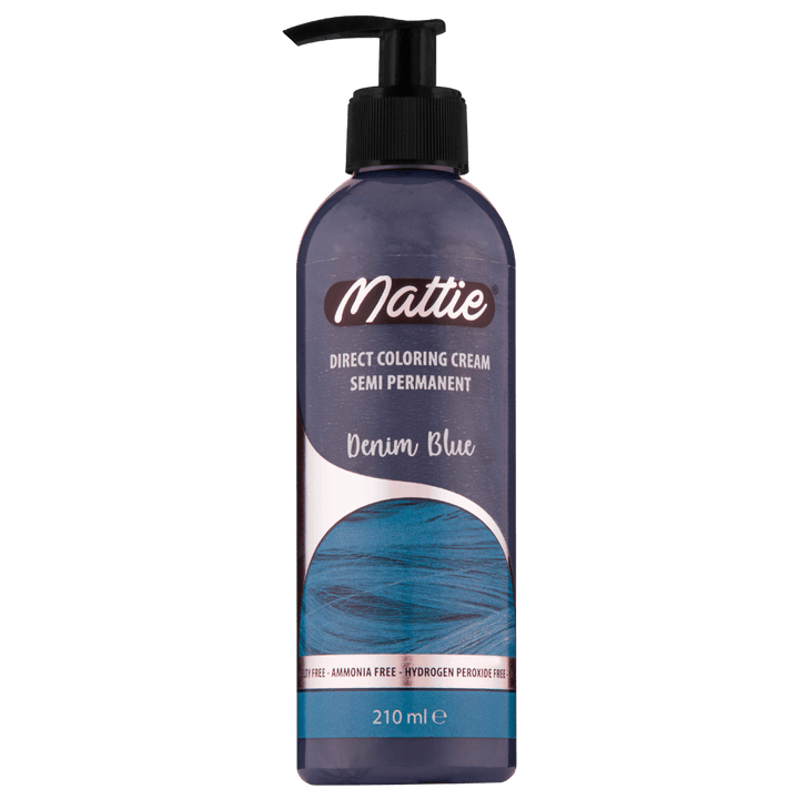 Mattie Denim Blue - Végan Crème De Coloration Semi-Permanente Coloration Directe 210 ml