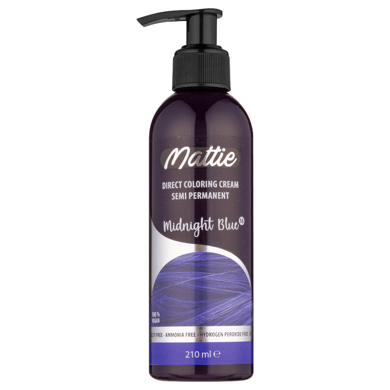 Mattie Midnight Blue - Crème Colorante Direct Vegan Semi-Permanente 210ml