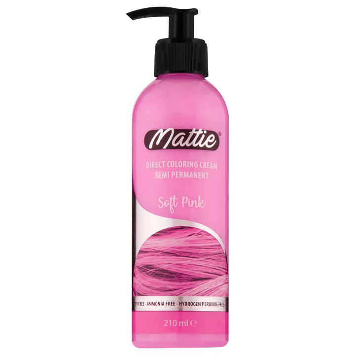 Mattie Soft Pink - Crème De Coloration Végane Semi-Permanente Coloration Directe 210 ml