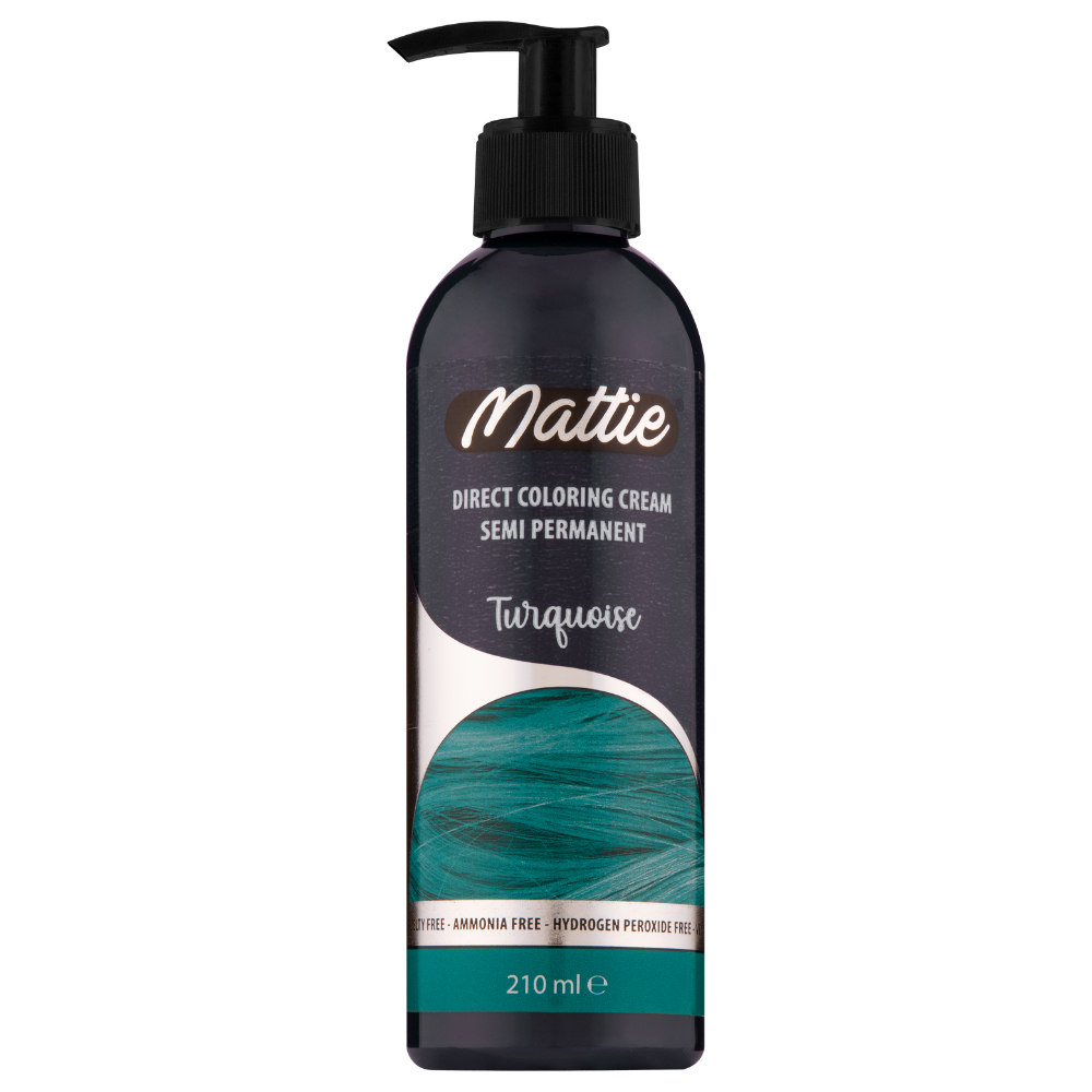 Mattie Turquoise - Crème De Coloration Directe Semi-Permanente Végane 210 ml