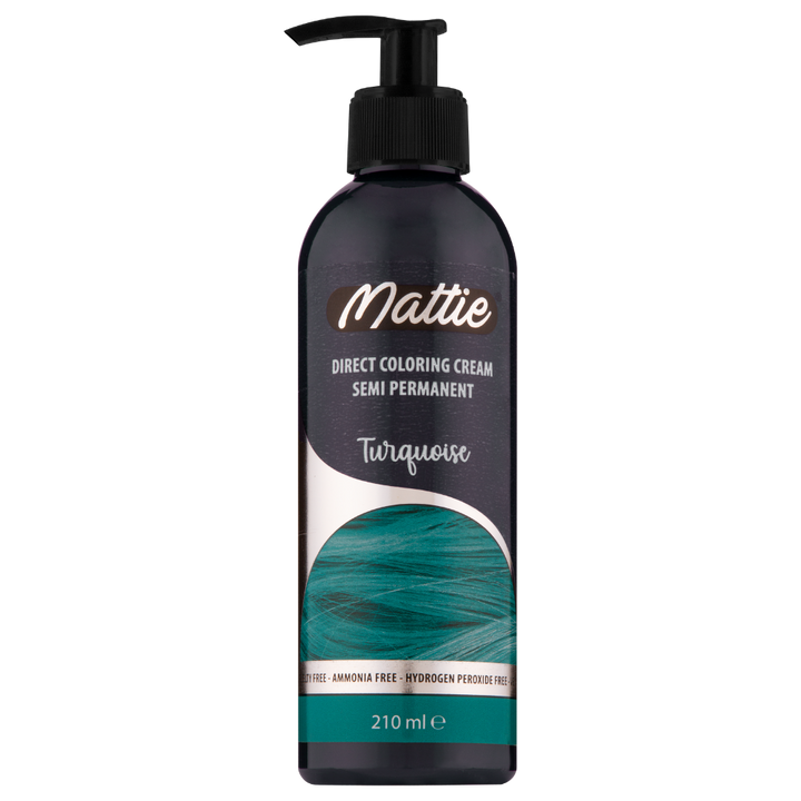 Mattie Turquoise - Crème De Coloration Directe Semi-Permanente Végane 210 ml