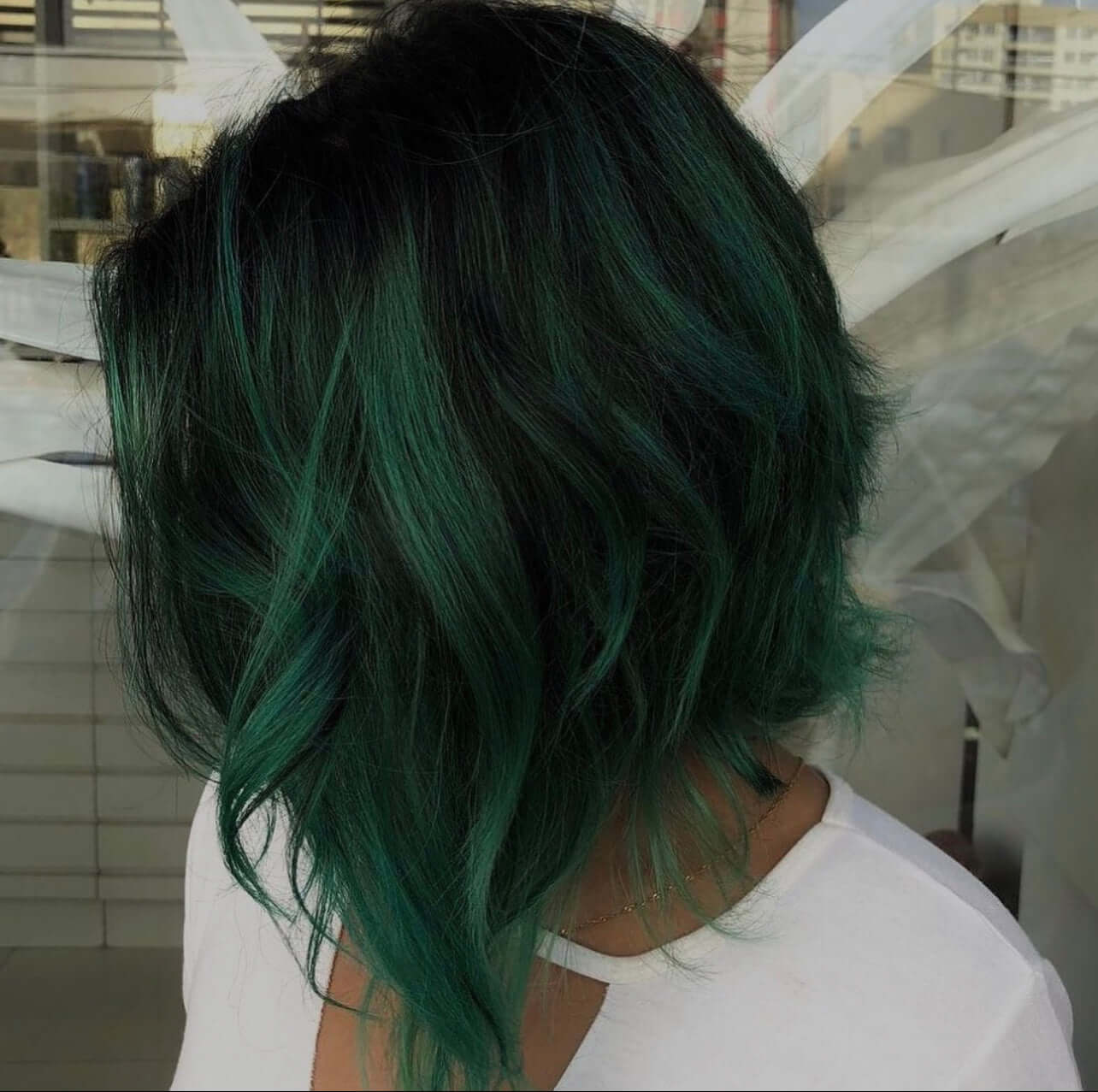 Studio 28 Hair  Beauty  Lovely emerald green ombré for this lovely lady    Facebook